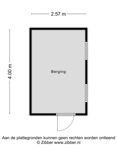 Plattegrond niet in brochure