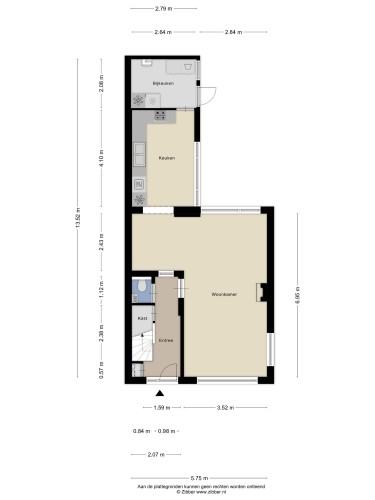 Plattegrond niet in brochure