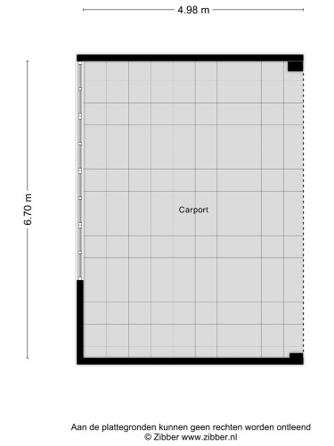 Plattegrond niet in brochure