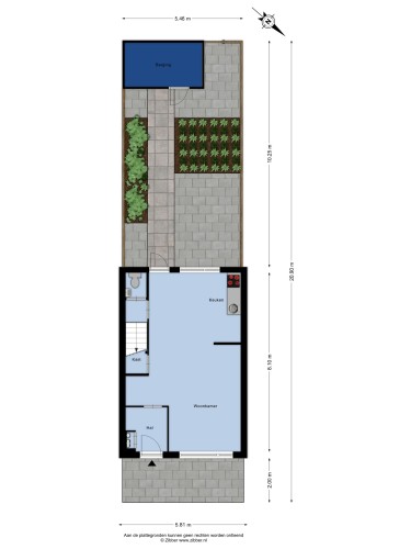 Plattegrond niet in brochure
