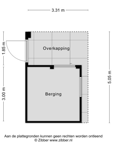 Plattegrond niet in brochure