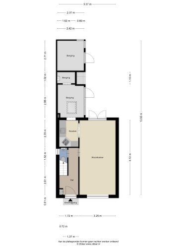 Plattegrond niet in brochure
