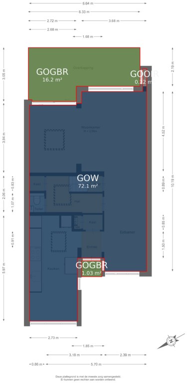 Plattegrond niet in brochure