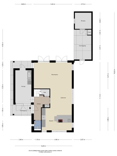 Plattegrond niet in brochure