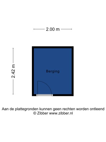 Plattegrond niet in brochure