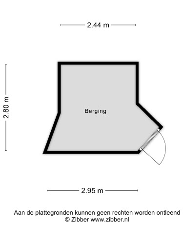 Plattegrond niet in brochure