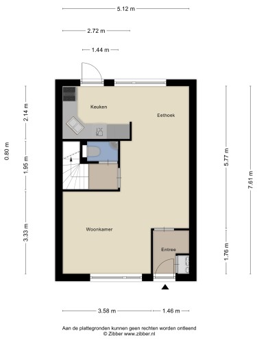 Plattegrond niet in brochure