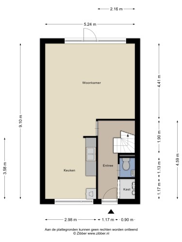 Plattegrond niet in brochure