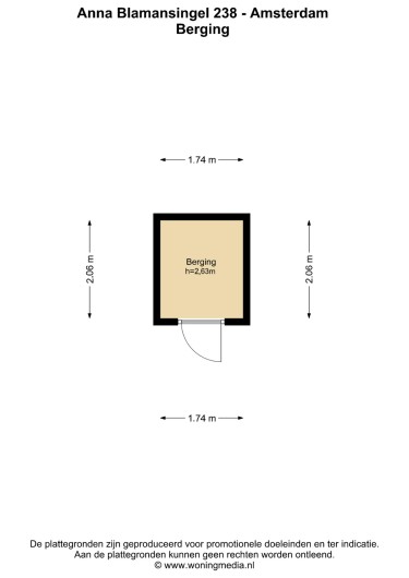 Plattegrond niet in brochure