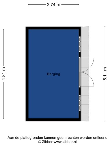 Plattegrond niet in brochure