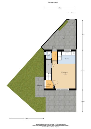 Plattegrond niet in brochure
