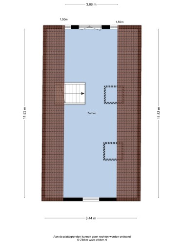 Plattegrond niet in brochure