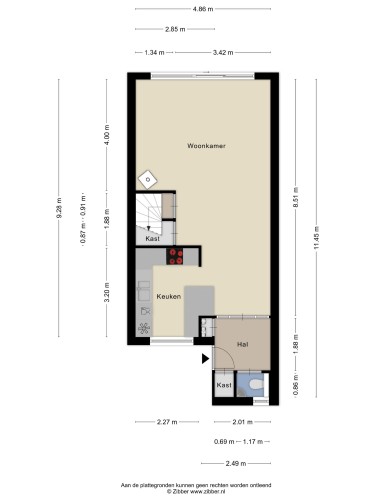 Plattegrond niet in brochure