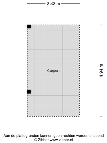 Plattegrond niet in brochure