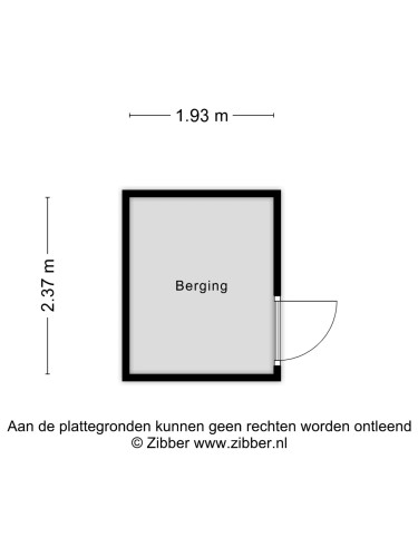 Plattegrond niet in brochure