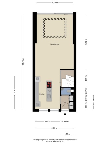 Plattegrond niet in brochure