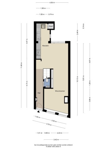Plattegrond niet in brochure