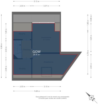 Plattegrond niet in brochure