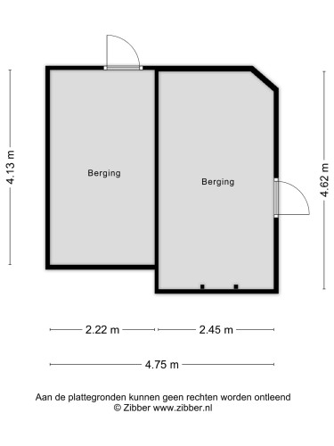 Plattegrond niet in brochure