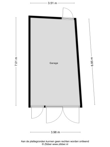 Plattegrond niet in brochure