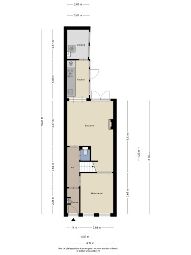 Plattegrond niet in brochure