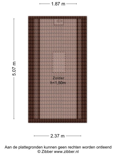 Plattegrond niet in brochure