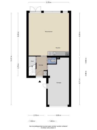 Plattegrond niet in brochure
