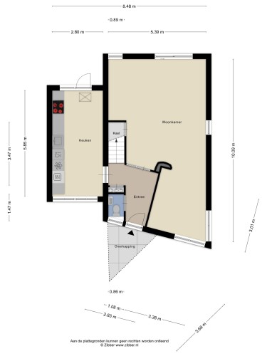 Plattegrond niet in brochure