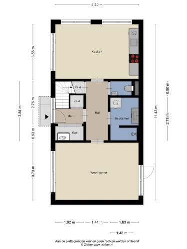 Plattegrond niet in brochure