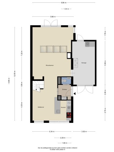 Plattegrond niet in brochure