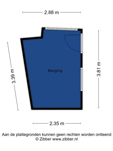 Plattegrond niet in brochure