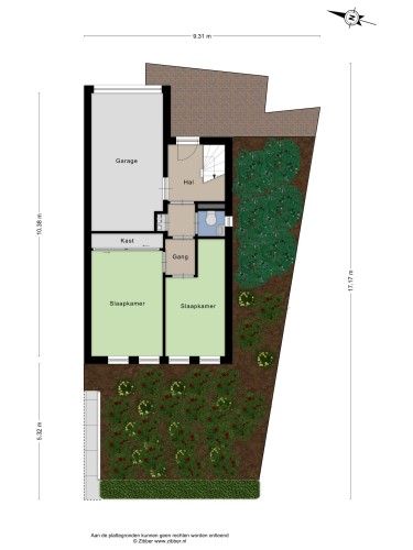 Plattegrond niet in brochure