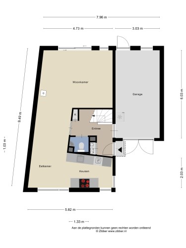 Plattegrond niet in brochure