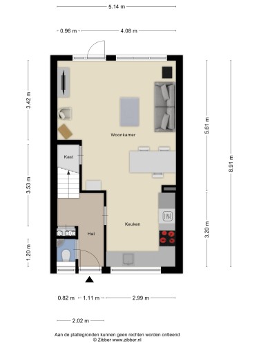 Plattegrond niet in brochure