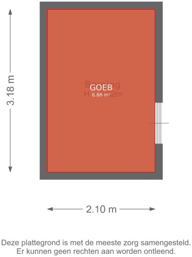 Plattegrond niet in brochure