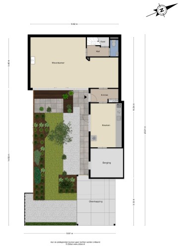 Plattegrond niet in brochure