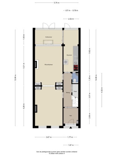Plattegrond niet in brochure