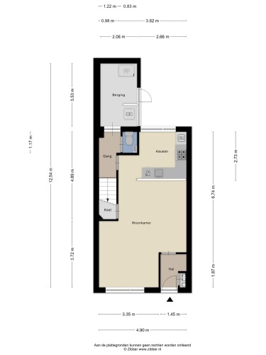 Plattegrond niet in brochure
