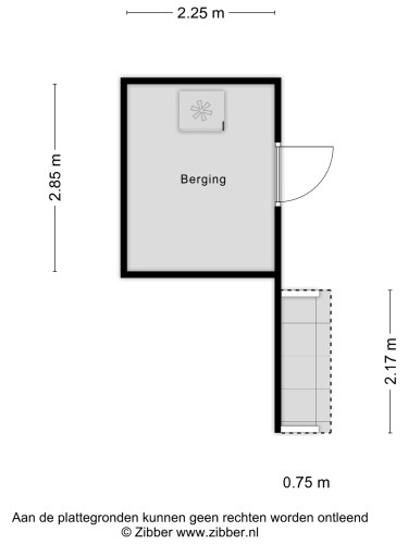 Plattegrond niet in brochure