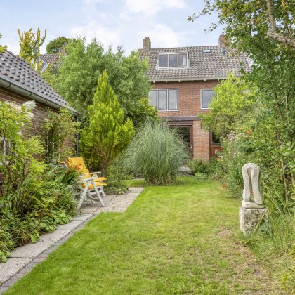 Diepe en zonnige tuin