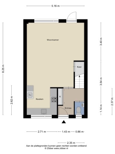 Plattegrond niet in brochure