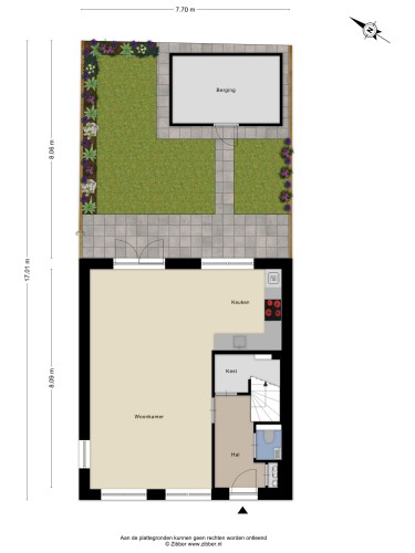Plattegrond niet in brochure