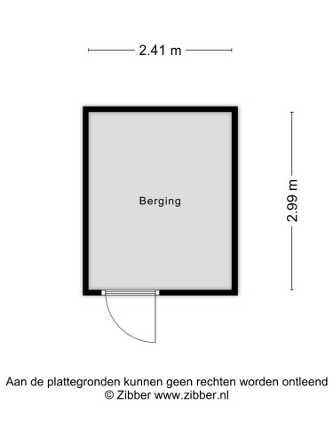 Plattegrond niet in brochure