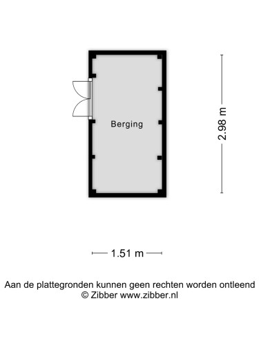 Plattegrond niet in brochure
