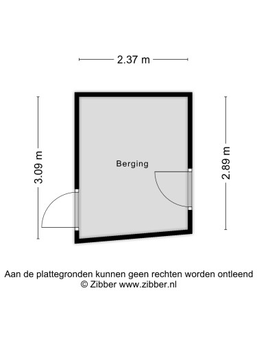 Plattegrond niet in brochure