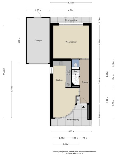 Plattegrond niet in brochure
