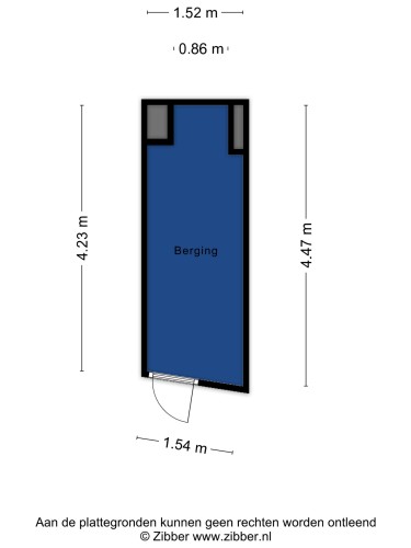 Plattegrond niet in brochure