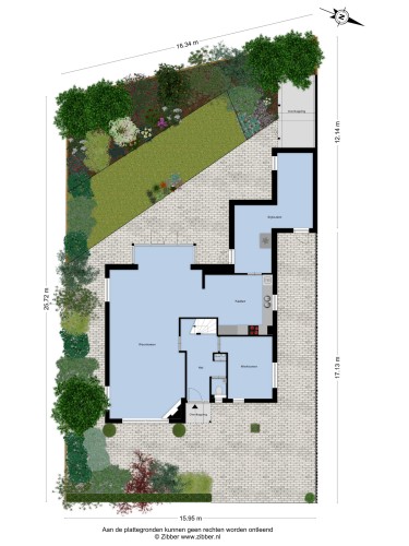 Plattegrond niet in brochure