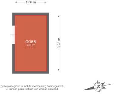 Plattegrond niet in brochure