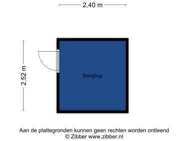 Plattegrond niet in brochure
